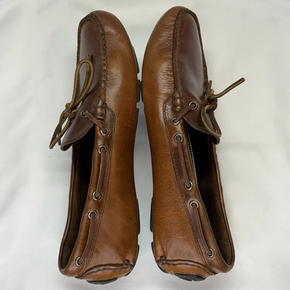 Cole Haan Gunnison Loafers Men's US 10 M Driving Moc Brown Leather Slip On Shoes